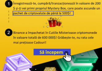 Binance Mystery Box - Iată cum poți obține un Pachet Cadou de Criptovalute, în valoare de până la 500$