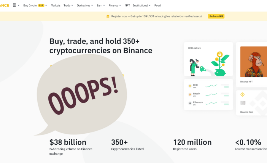 hibázott a binance