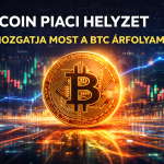 Bitcoin piaci helyzet grafika BTC árfolyam mozgással és tőzsdei chart háttérrel