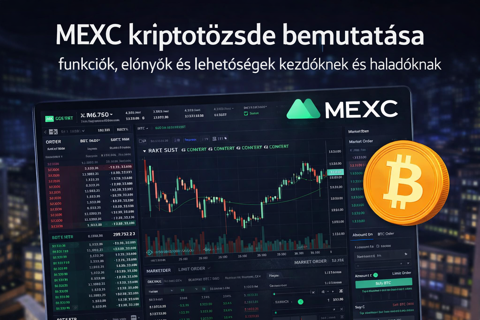 MEXC kriptotőzsde bemutatása – kereskedési felület, grafikonok és funkciók kezdőknek és haladóknak